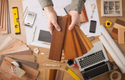 Selection of custom wood swatches